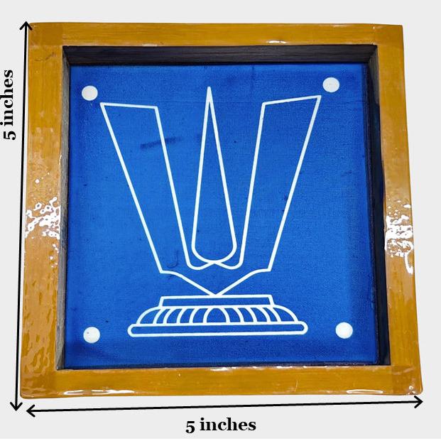 Rangly Thirunamam  Rangoli Stencil Wooden 5*5 Inches Pack of 1 piece