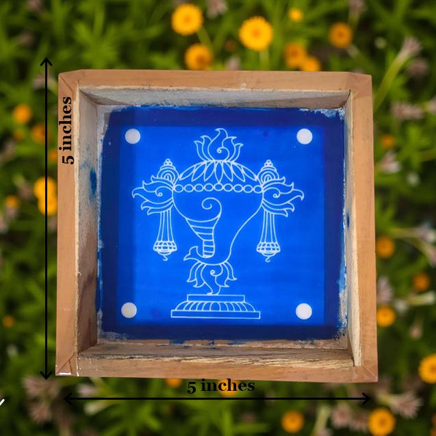 Rangly  Shanku Model 2 Rangoli Stencil Wooden 5*5 Inches Pack of 1 piece