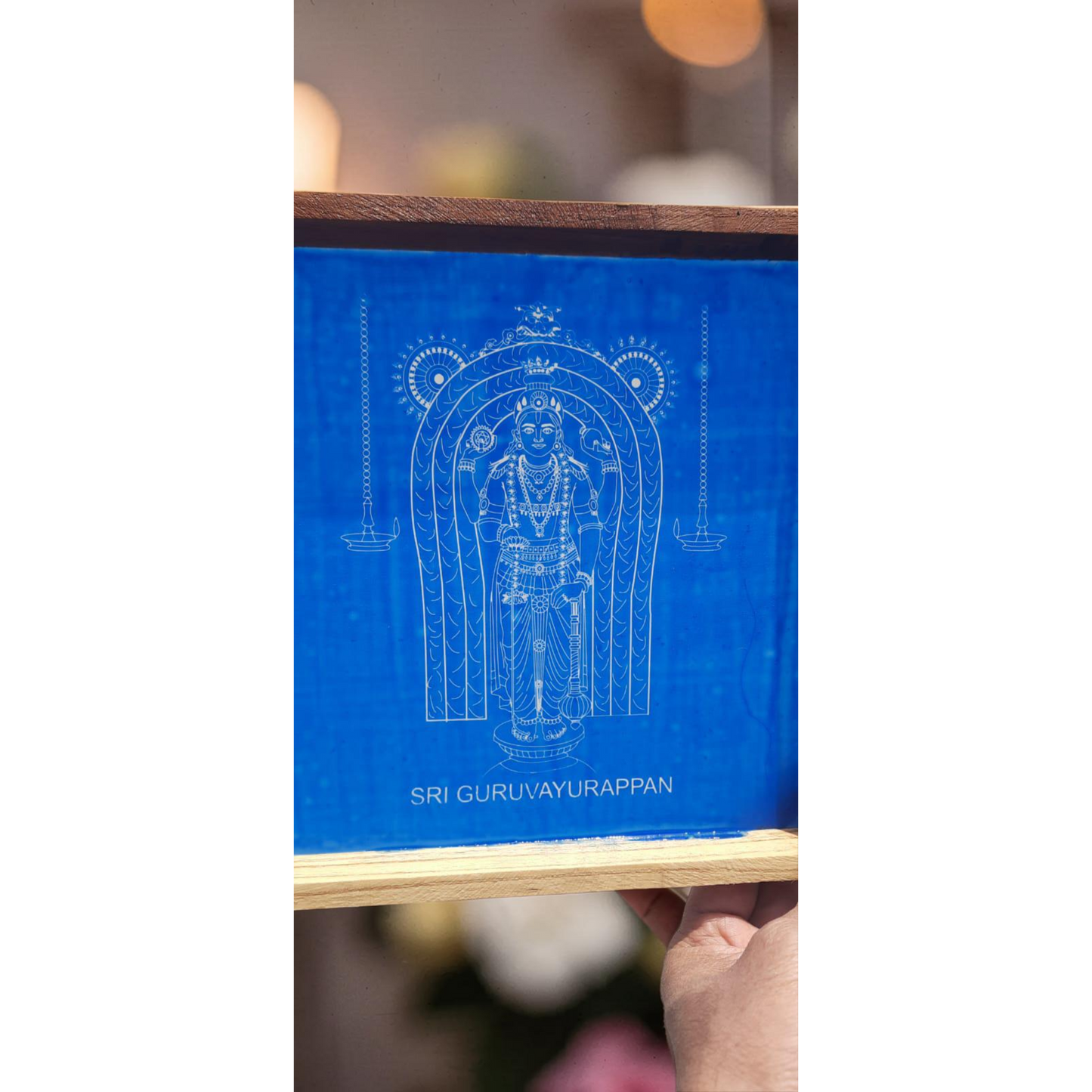 "Guruvayoor Appan"Rangoli wooden Stencil -Elevate Your Spiritual Space