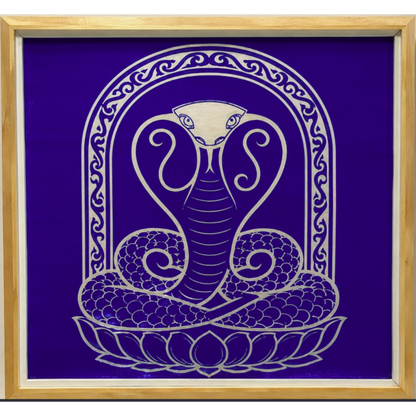 Naga Yantra rangoli Model 4  wooden Stencil - Symbol of Protection and Cosmic Energy