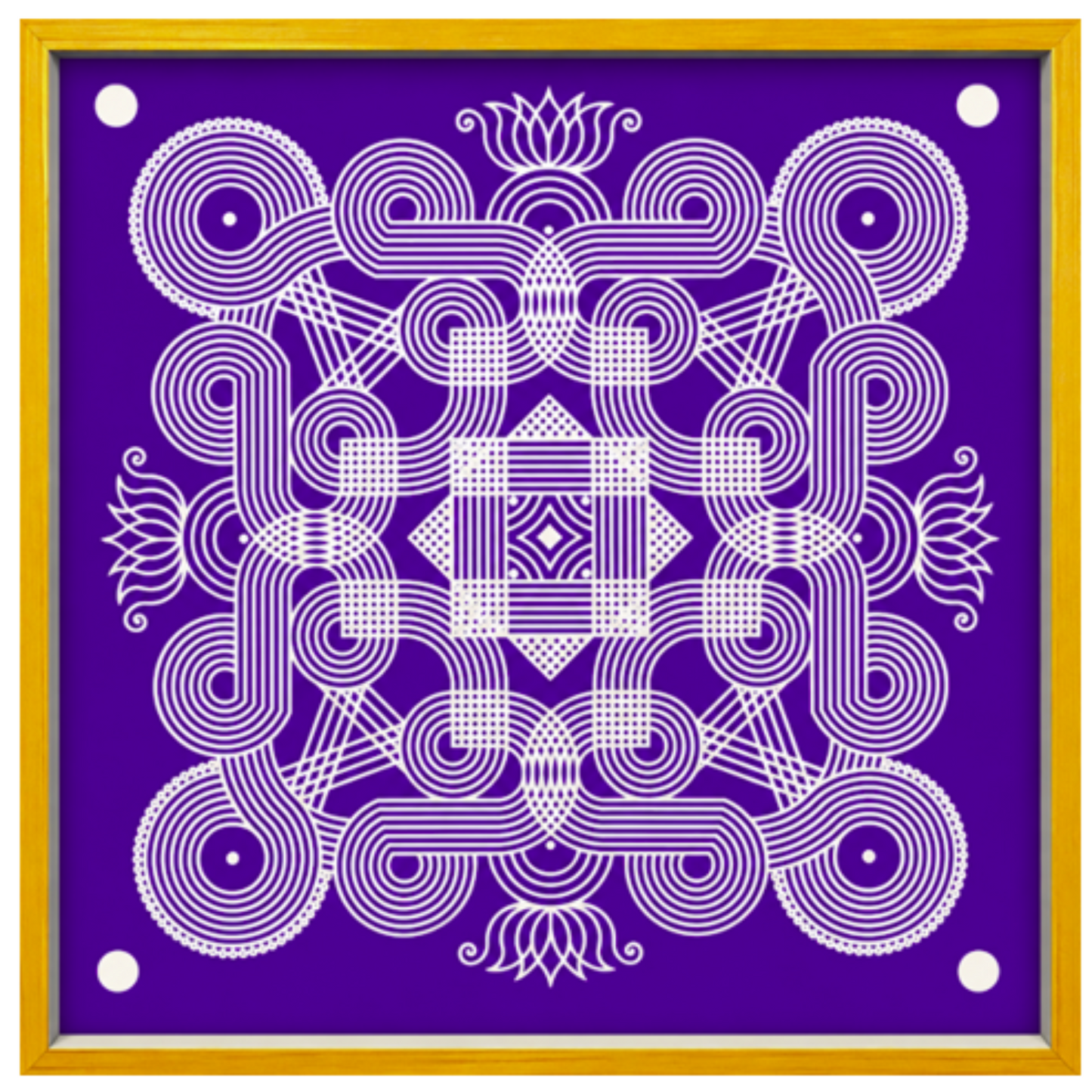 Rangly Classic Kanya Big Kolam Stencil  Pack of 1 piece -WJ2412