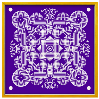 Rangly Classic Kanya Big Kolam Stencil  Pack of 1 piece -WJ2412
