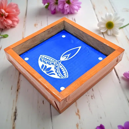 Rangly Agal-Diya-Kolam-Rangoli-Stencil 5 * 5 Inches Pack of 1 Piece