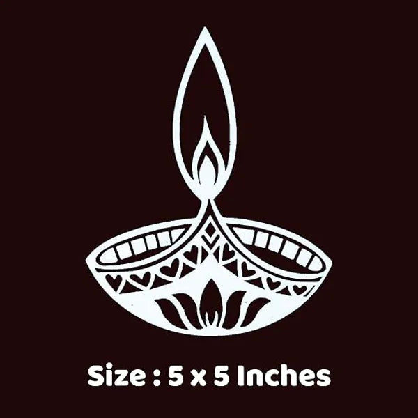 Rangly Agal-Diya-Kolam-Rangoli-Stencil 5 * 5 Inches Pack of 1 Piece
