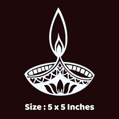 Rangly Agal-Diya-Kolam-Rangoli-Stencil 5 * 5 Inches Pack of 1 Piece