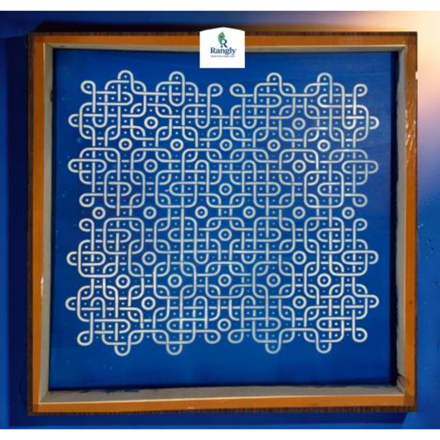 Rangly Kambi Kolam Stencil  Wooden  Pack of 1 piece - WJ2016