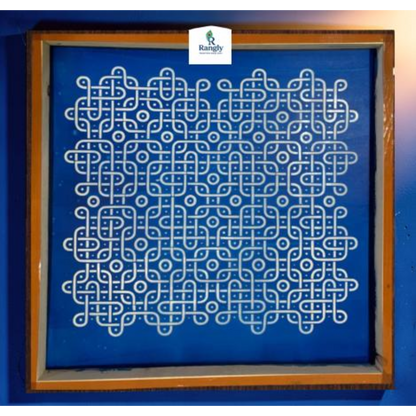 Rangly Kambi Kolam Stencil  Wooden  Pack of 1 piece - WJ2016