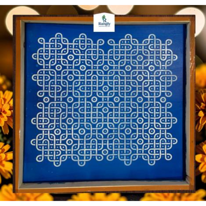 Rangly Kambi Kolam Stencil  Wooden  Pack of 1 piece - WJ2016