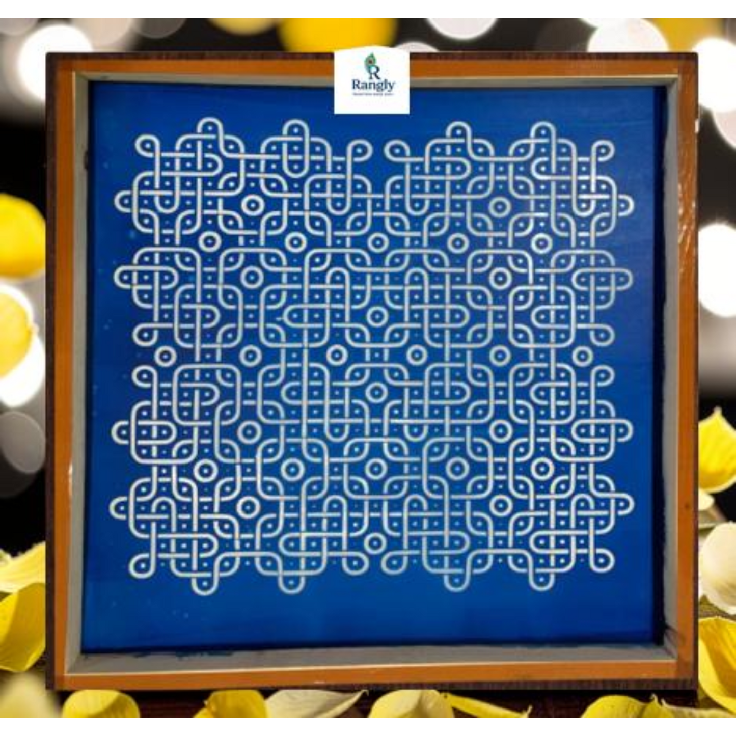 Rangly Kambi Kolam Stencil  Wooden  Pack of 1 piece - WJ2016