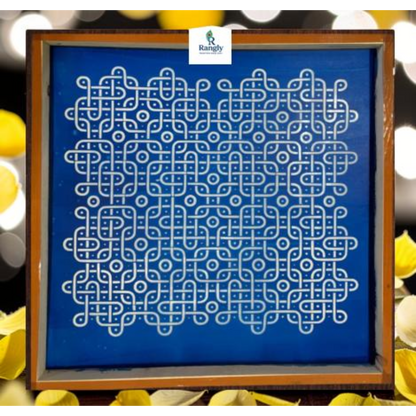 Rangly Kambi Kolam Stencil  Wooden  Pack of 1 piece - WJ2016
