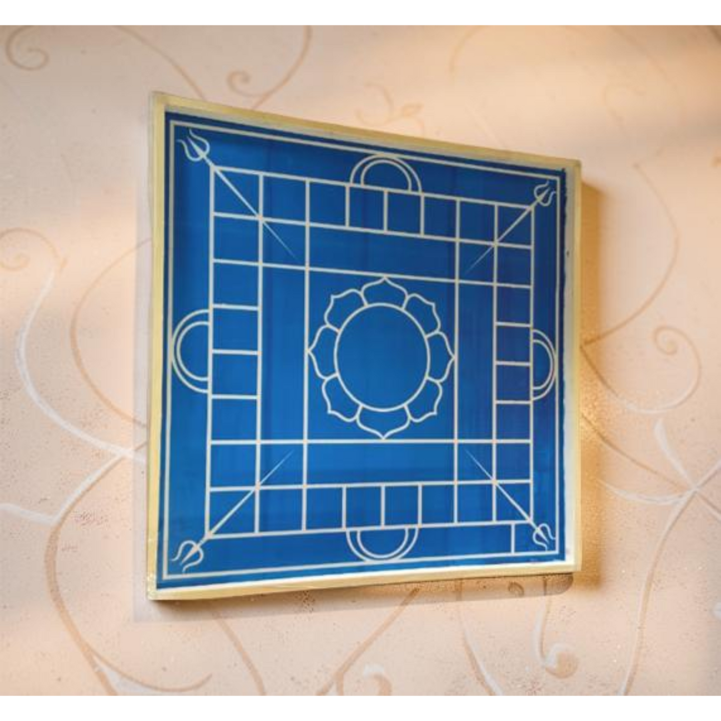 Ganesh Mandal Model 2  Design Stencil Wooden Frame 24x24 Inches Pack of 1 piece