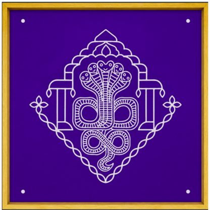 Naga Yantra Rangoli Model 7 wooden Stencil - Symbol of Protection and Cosmic Energy