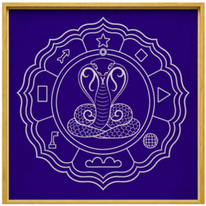 Naga Yantra rangoli Model 5  wooden Stencil - Symbol of Protection and Cosmic Energy