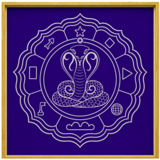 Naga Yantra rangoli Model 5  wooden Stencil - Symbol of Protection and Cosmic Energy