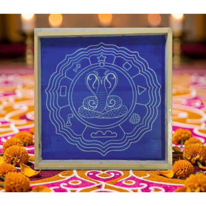 Naga Yantra rangoli Model 5  wooden Stencil - Symbol of Protection and Cosmic Energy
