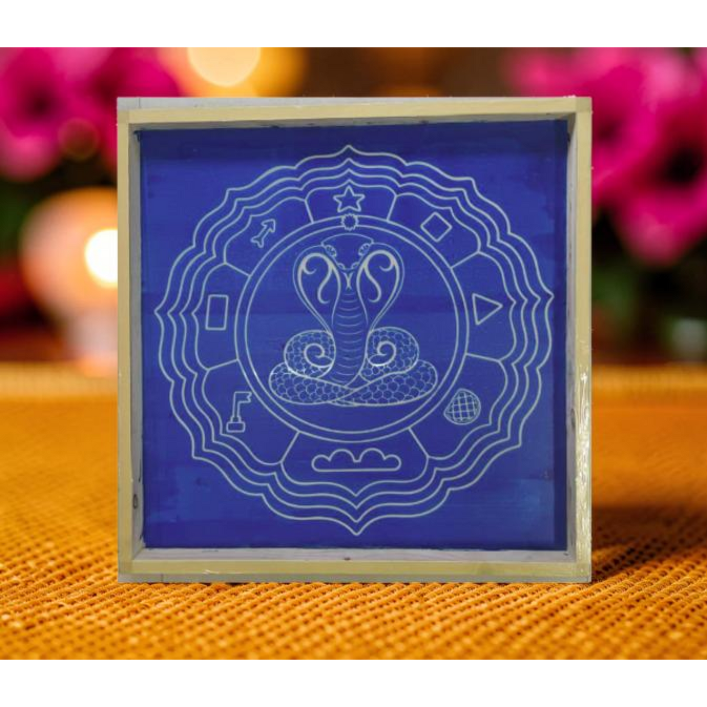 Naga Yantra rangoli Model 5  wooden Stencil - Symbol of Protection and Cosmic Energy