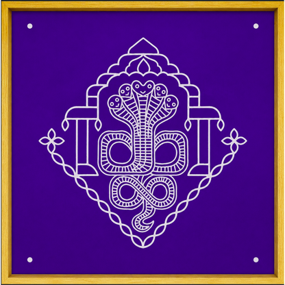 Naga Yantra Rangoli Model 7 wooden Stencil - Symbol of Protection and Cosmic Energy