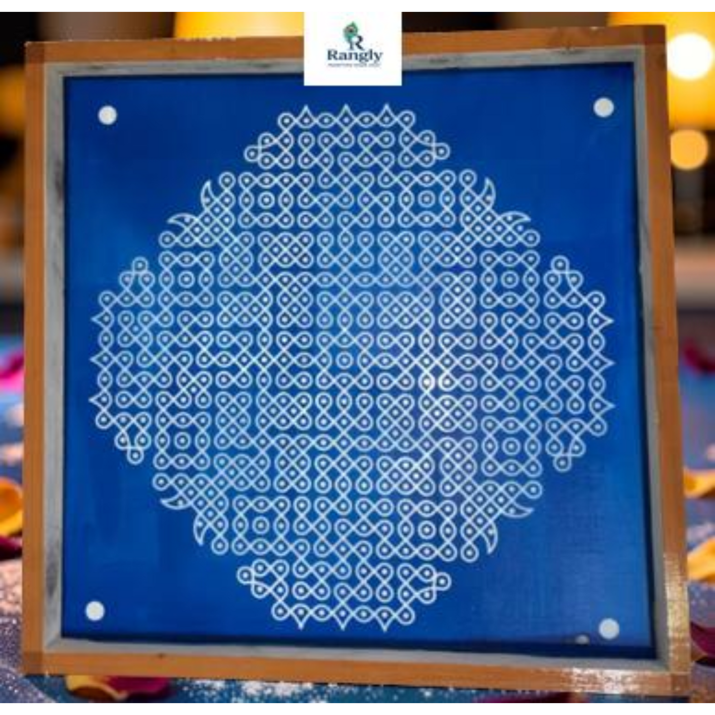 Rangly Sikku Kolam Stencil  Wooden  Pack of 1 piece -WJ2015
