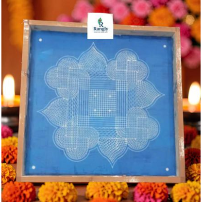 Rangly Square Rangoli Stencil  Pack of 1 piece - WJ2402