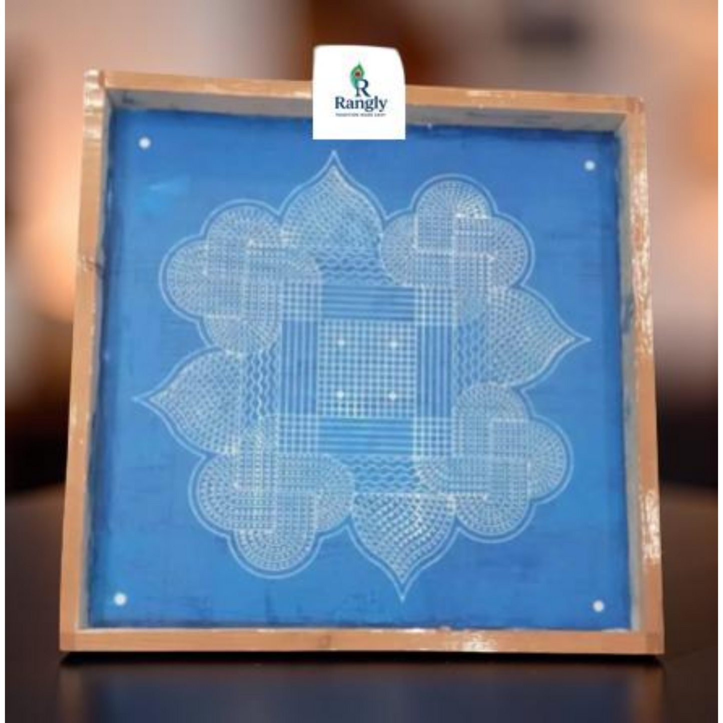 Rangly Square Rangoli Stencil  Pack of 1 piece - WJ2402