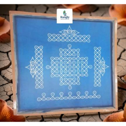 Rangly Square Rangoli Stencil  Pack of 1 piece - WJ2403
