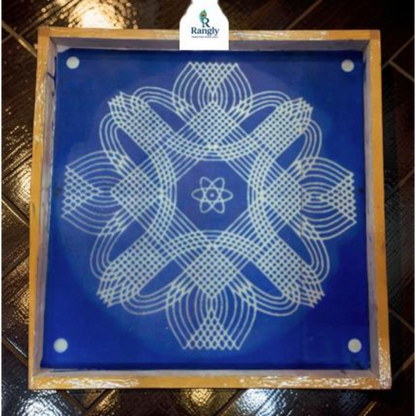 Rangly Square Rangoli Stencil  Pack of 1 piece -WJ2407