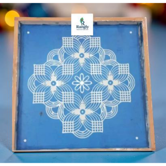 Rangly சதுர ரங்கோலி ஸ்டென்சில், 1 எண்ணிக்கையிலான பேக் - WJ2401
