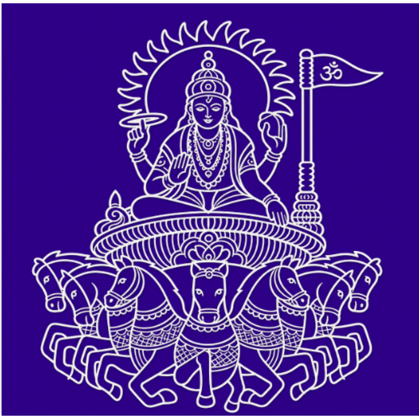 Surya Bhagwan Rangoli Design Stencil Wooden Pack of 1 piece _Rangly