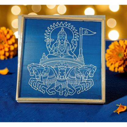 Surya Bhagwan Rangoli Design Stencil Wooden Pack of 1 piece _Rangly