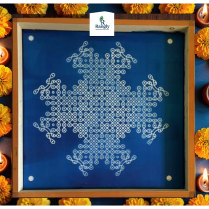 Rangly Symmetrical Jumbo Kolam Stencil Wooden Pack of 1 piece -  WJ2012