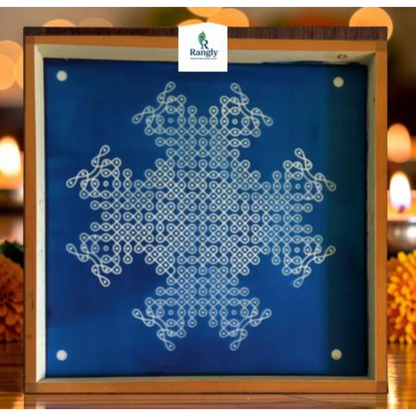 Rangly Symmetrical Jumbo Kolam Stencil Wooden Pack of 1 piece -  WJ2012