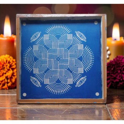 Rangly Square Rangoli Stencil  Pack of 1 piece -WJ2405