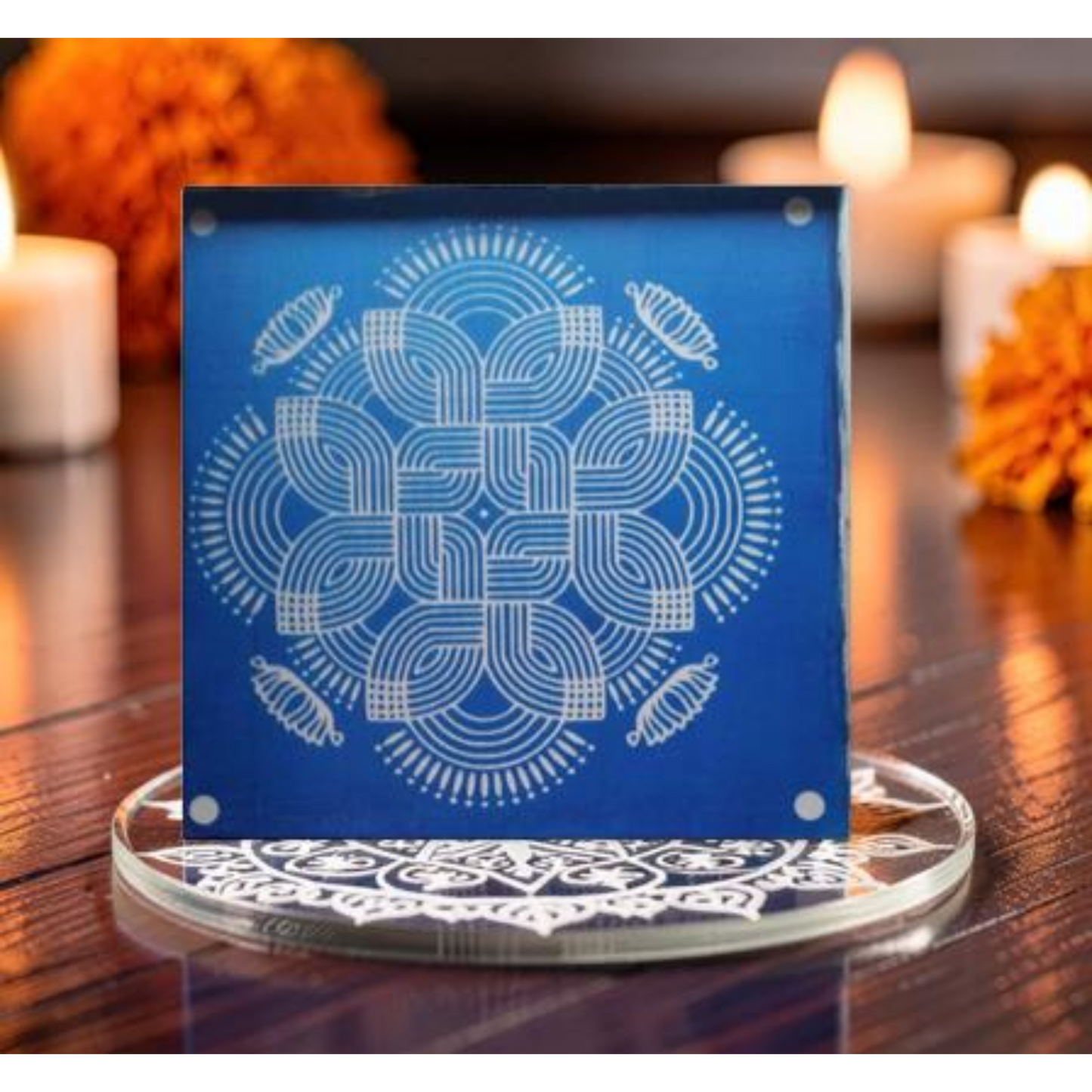 Rangly Square Rangoli Stencil  Pack of 1 piece -WJ2405