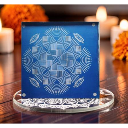 Rangly Square Rangoli Stencil  Pack of 1 piece -WJ2405
