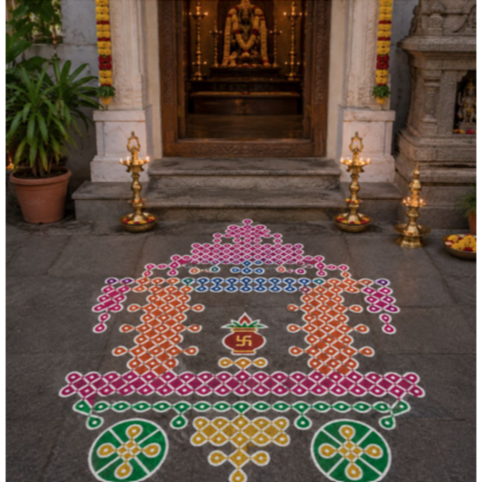 ரதம் கோலம் ஸ்டென்சில் Y34 _ பண்டிகை தேர் கலை_ரங்லி