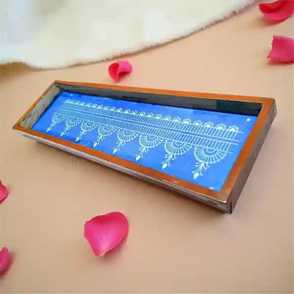 Rangly Toran Border  Rangoli Stencil Wooden 17x5 Inches  Pack of 1 Piece