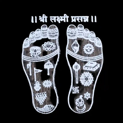 Rangly Sthir Lakshmi Padam  Rangoli Stencil Wooden 5*5 Inches Pack of 1 piece