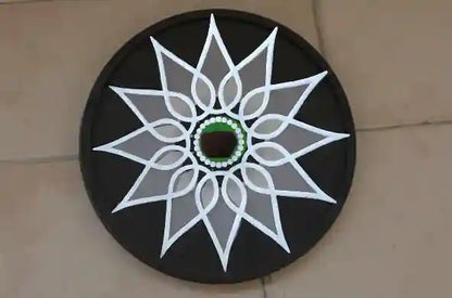 Rangly Lotus Flower  Rangoli Stencil Wooden  10x10 Inches  Pack of 1 Piece