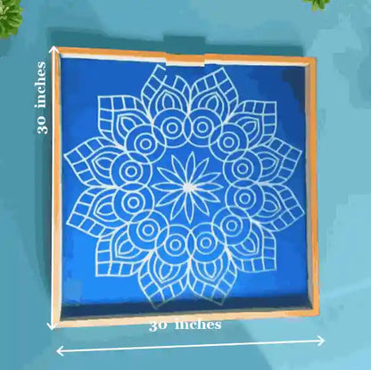 Rangly Jumbo Rangoli Mandala Stencil Wooden 30x30 Inches Pack of 1 piece