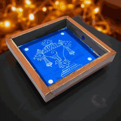 Rangly  Shanku Model 2 Rangoli Stencil Wooden 5*5 Inches Pack of 1 piece