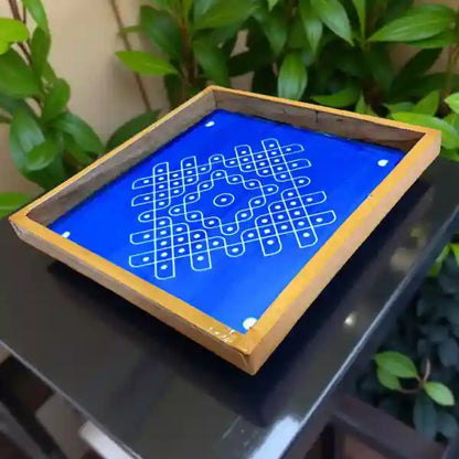 Rangly Kambi Kolam Model 5 Rangoli Stencil Wooden  10x10 Inches  Pack of 1 Piece