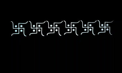 Rangly Swastik  Border  Rangoli Stencil Wooden 17x5 Inches  Pack of 1 Piece