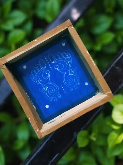 Rangly  Laxmi Paul  Rangoli Stencil Wooden 5*5 Inches Pack of 1 piece