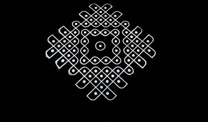 Rangly Kambi Kolam Model 5 Rangoli Stencil Wooden  10x10 Inches  Pack of 1 Piece