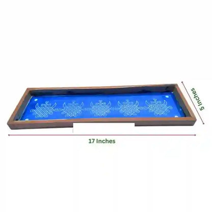 Rangly Kambi Kolam Model 1  Border Rangoli  Wooden 17x5 Inches  Pack of 1 Piece