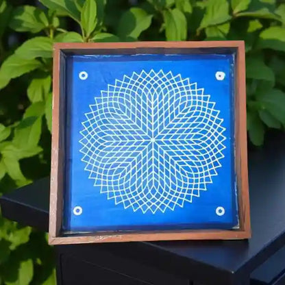 Rangly Jumbo Rangoli Sahatradal Kamal Stencil Wooden 30x30 Inches Pack of 1 piece