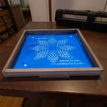 Rangly Annapoorani Kolam Rangoli Stencil Wooden 10×10 Inches