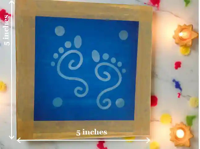 Rangly  Lakshmi Model 2   Rangoli Stencil Wooden 5*5 Inches Pack of 1 piece