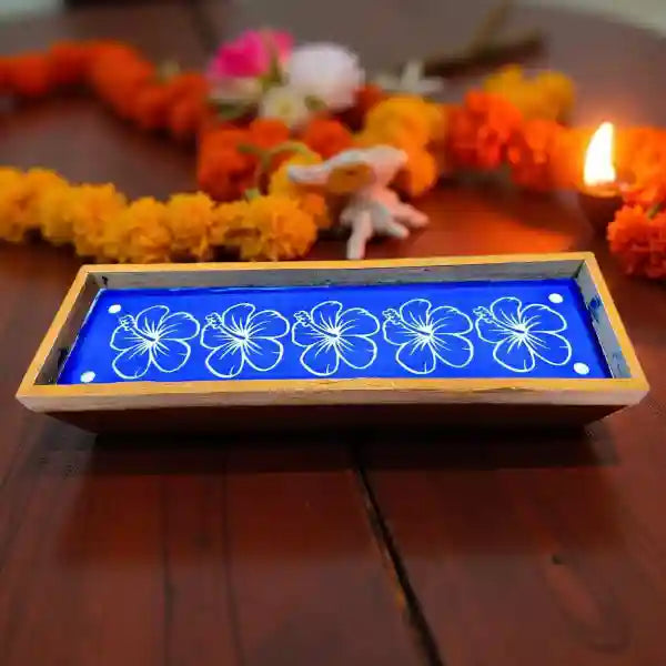 Rangly Shoe Flower Border Rangoli Stencil Wooden 17x5 Inches  Pack of 1 Piece