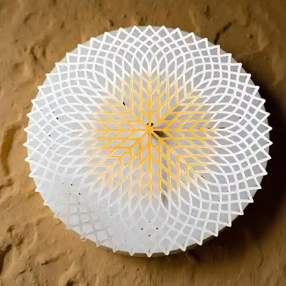 Rangly Sahasradala Padma Rangoli Stencil Wooden  10x10 Inches  Pack of 1 Piece